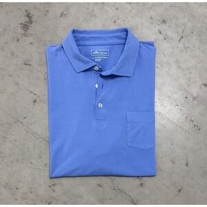 Peter Millar Polo Shirt Large Seaside Performance Golf Cotton Stretch Pocket